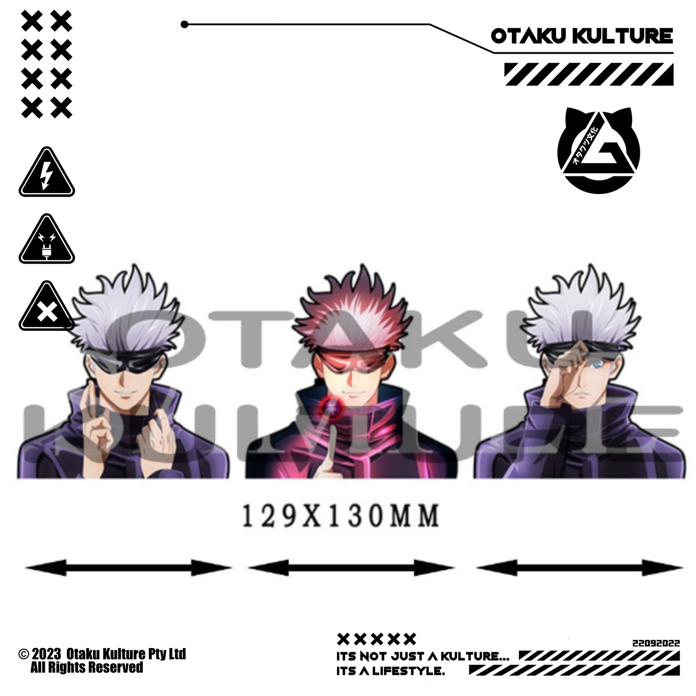 GOJO BLINDFOLD RED 3D MOTION STICKER
