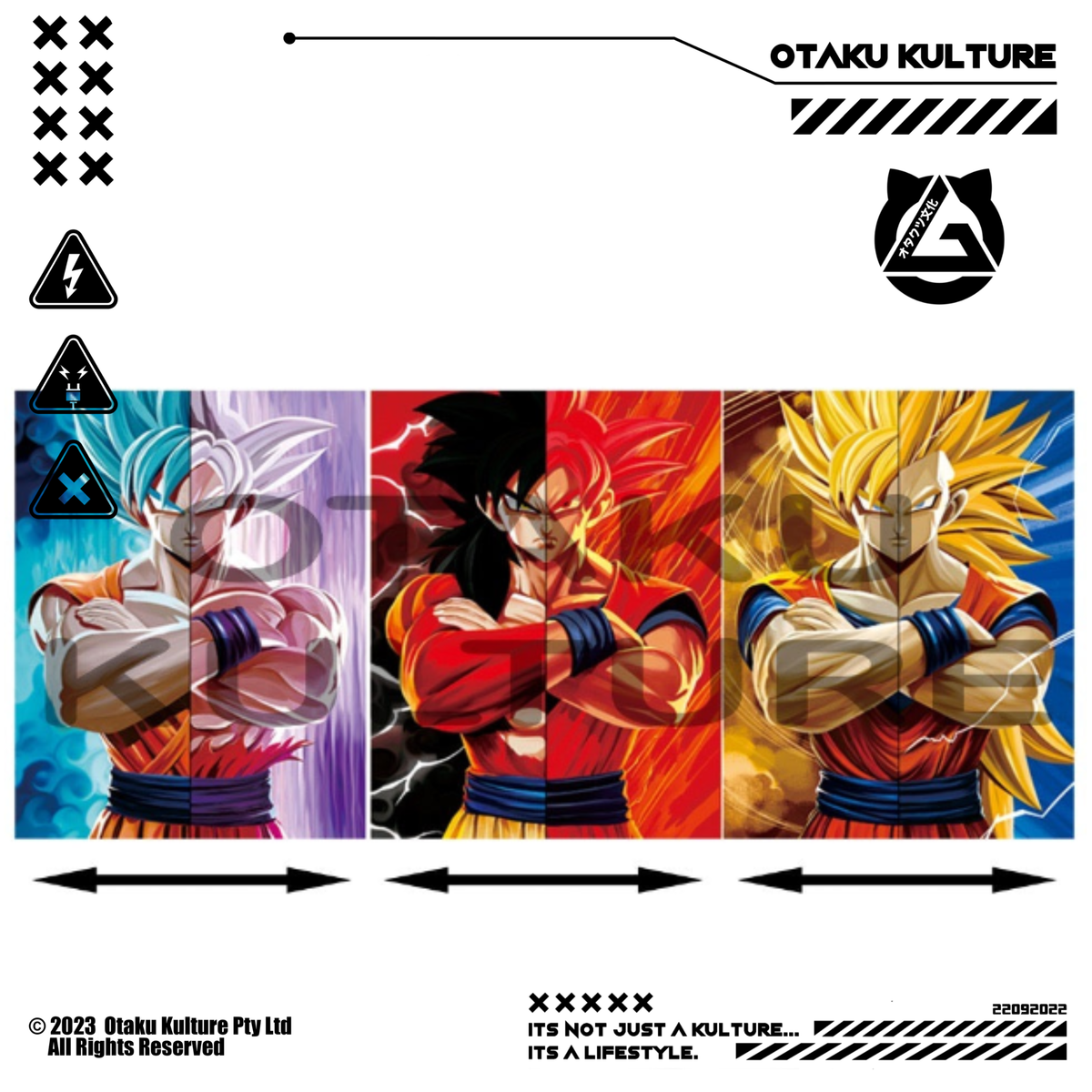 GOKU SAIYANS HALVED 3D MOTION POSTER
