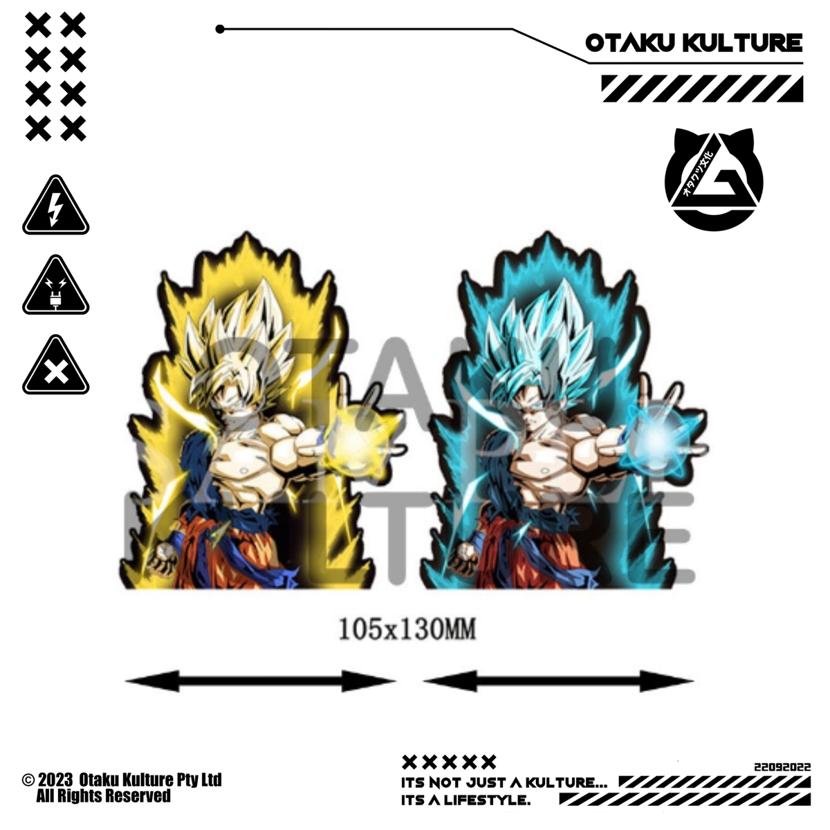 GOKU SUPER SAIYAN BLUE 3D MOTION STICKER