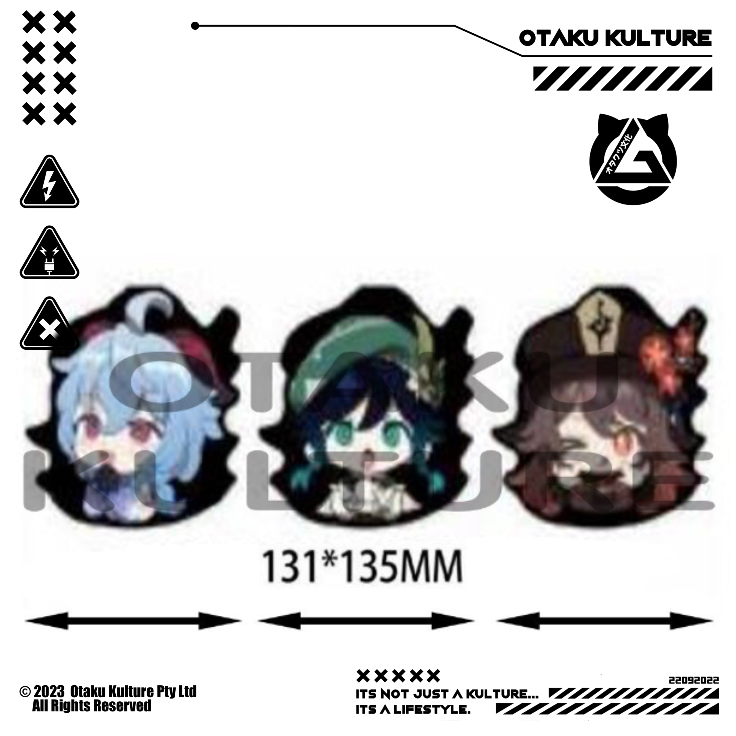 HUTAO/GANYU/VENTI CHIBIS 3D MOTION STICKER
