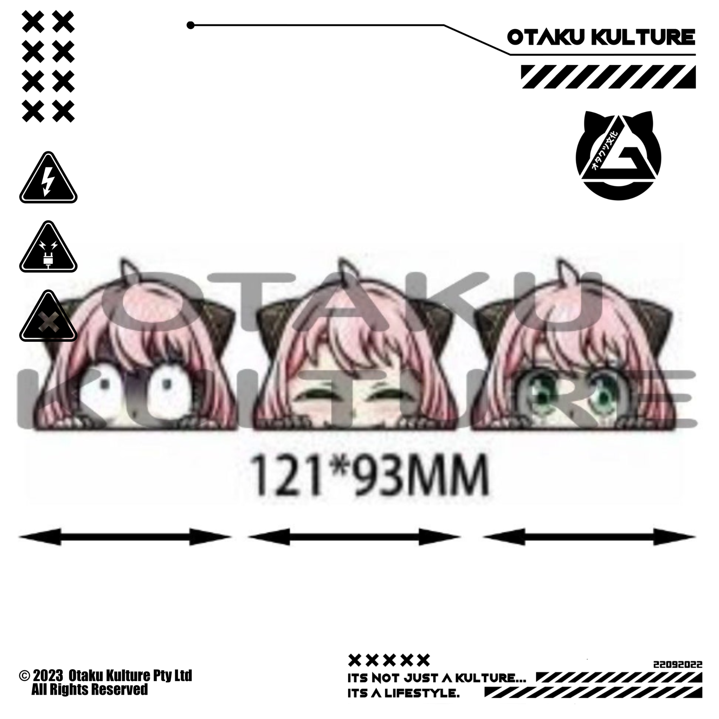 ANYA SHOCKED PEEKER 3D MOTION STICKER