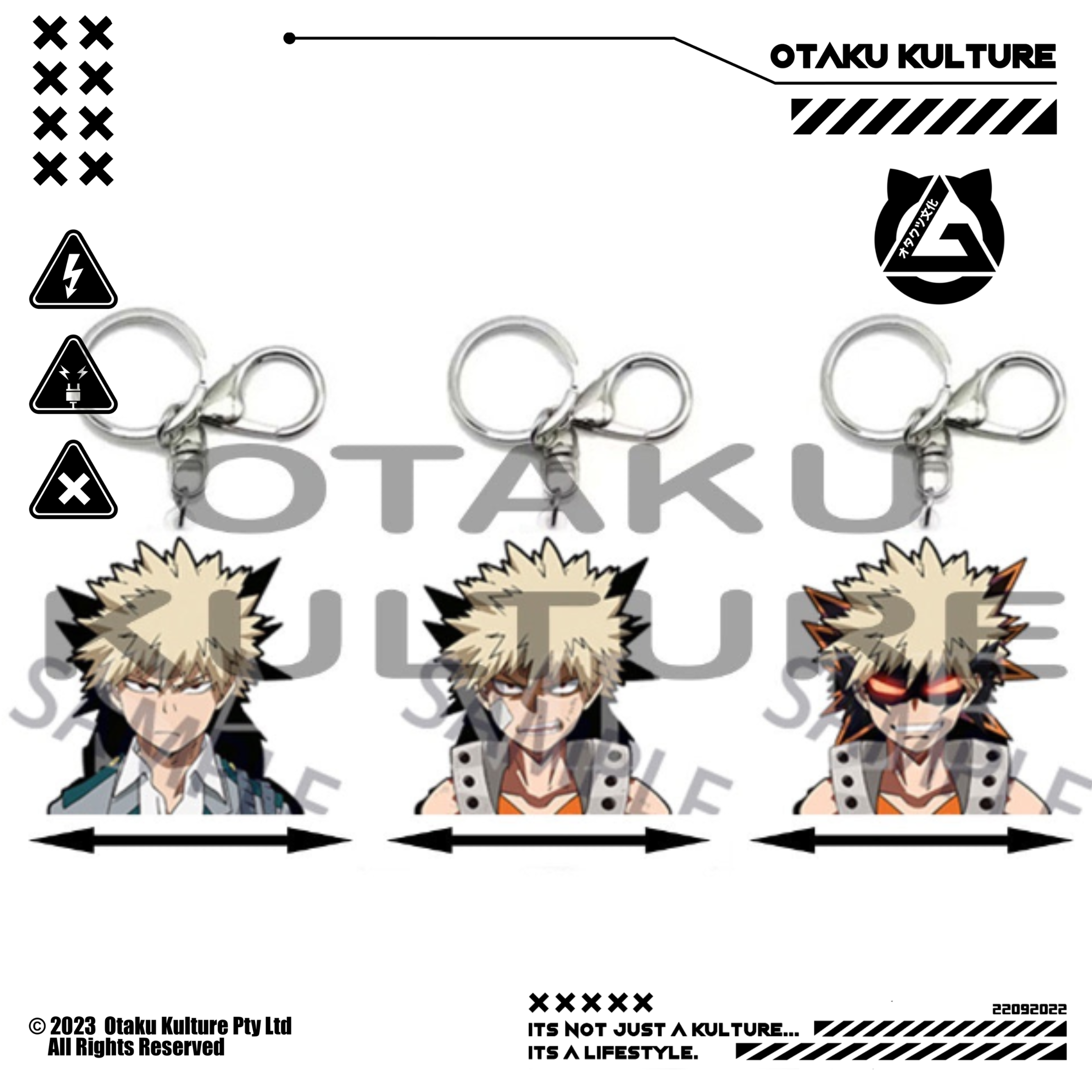 BAKUGO 3D MOTION KEYCHAIN