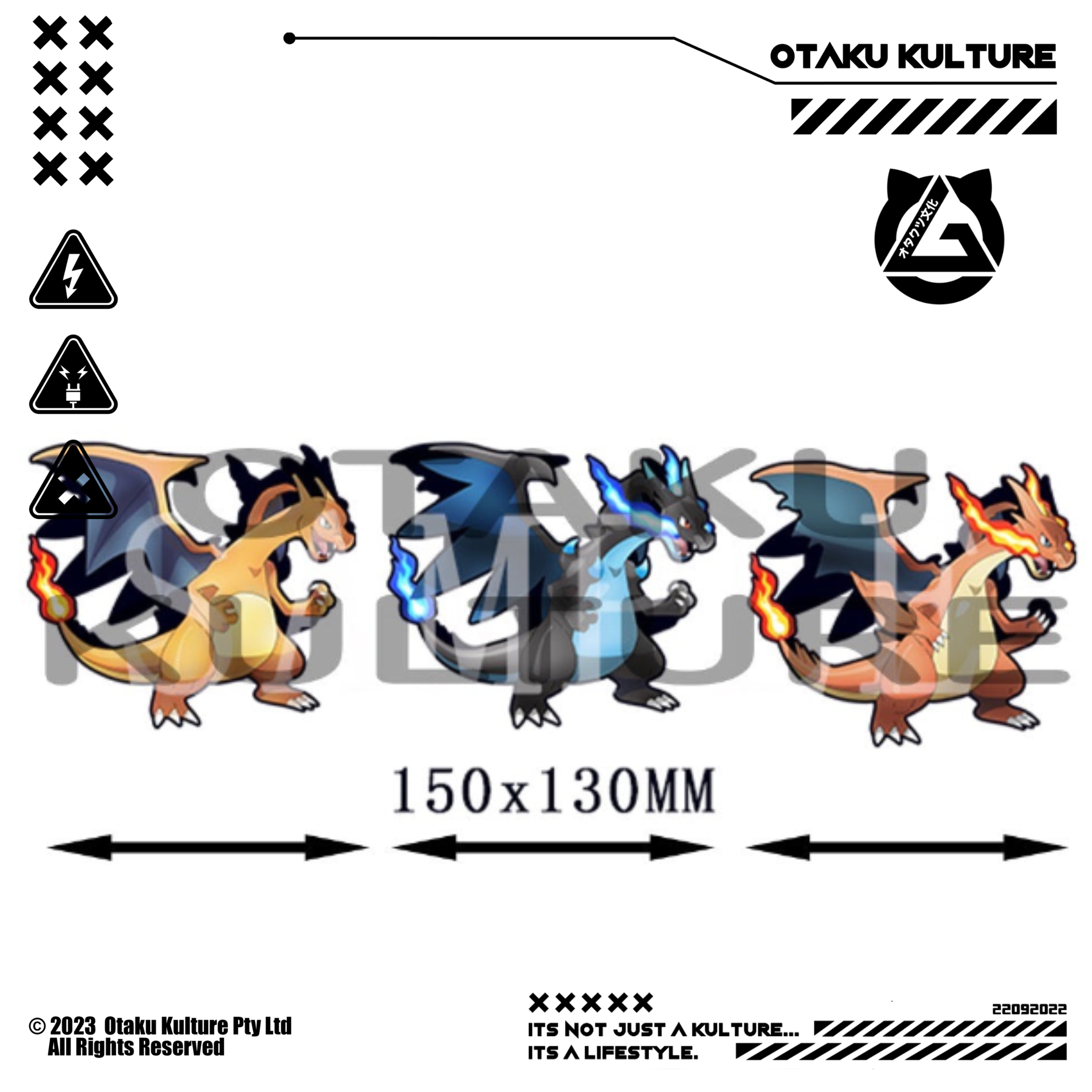 CHARIZARD MEGA EVOLUTION 3D MOTION STICKER