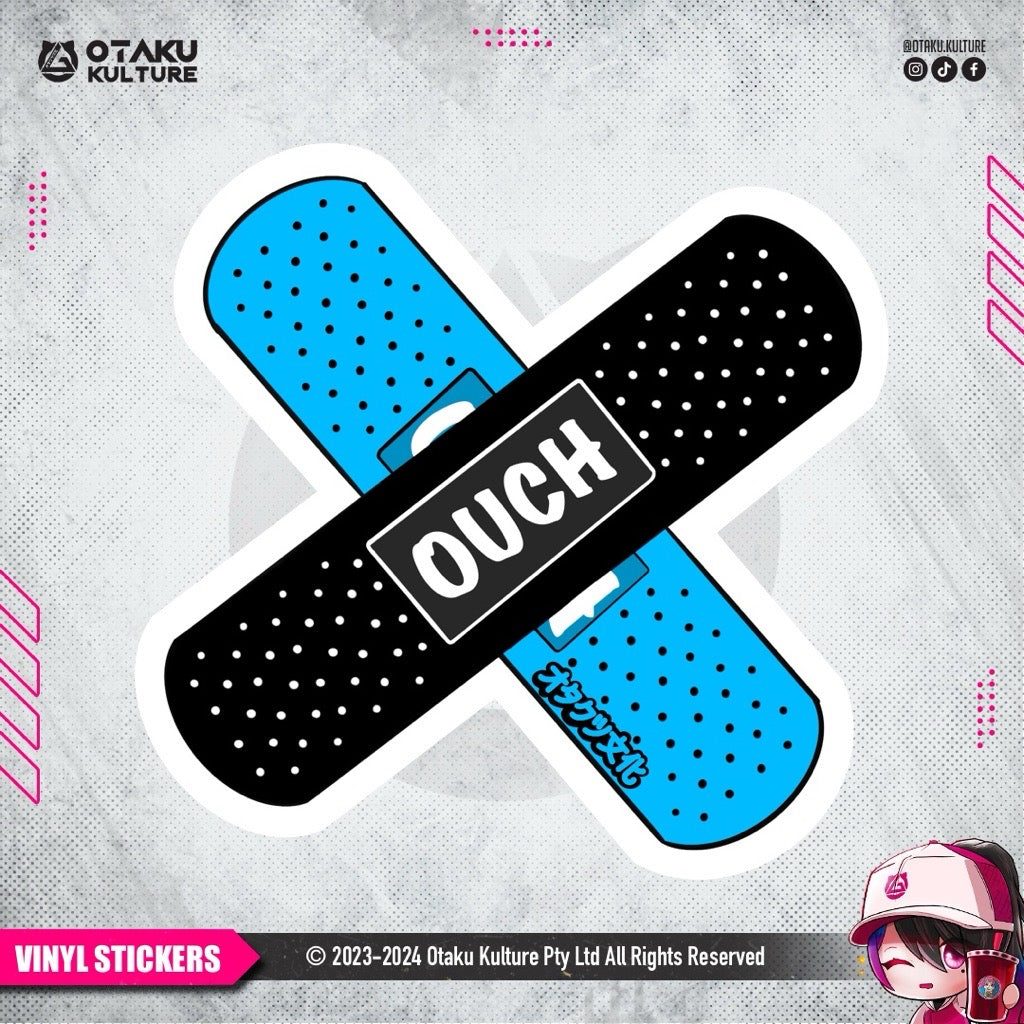 BLUE BANDAID VINYL STICKER