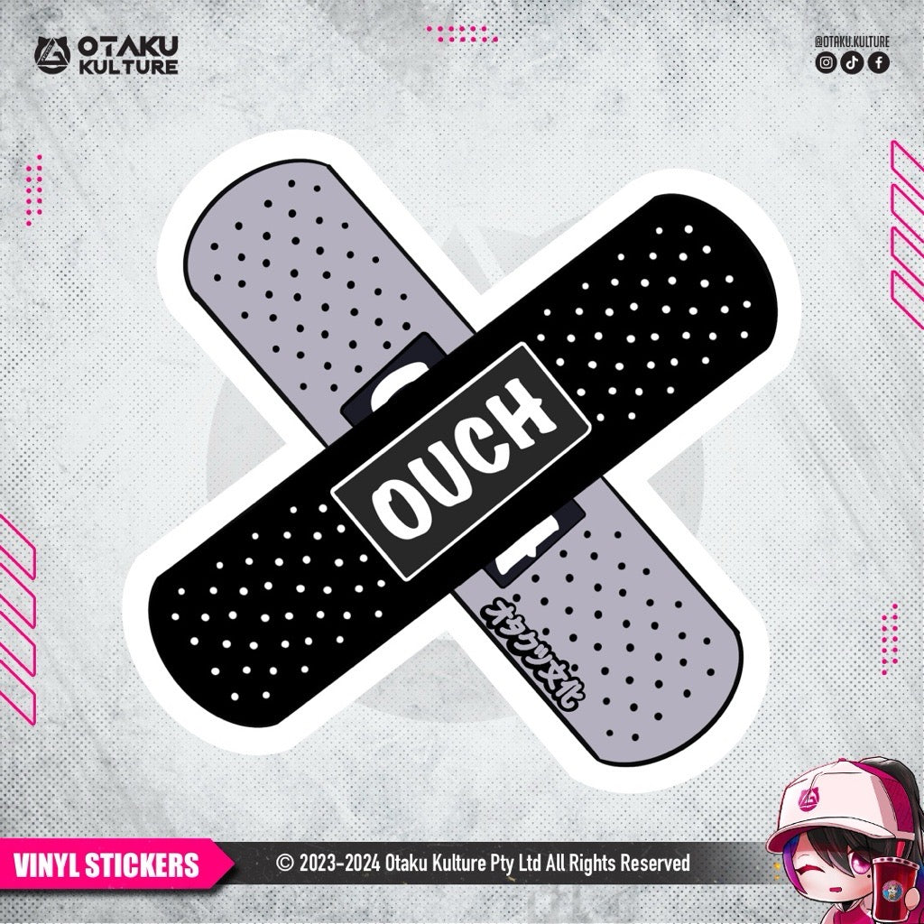 GREY BANDAID VINYL STICKER