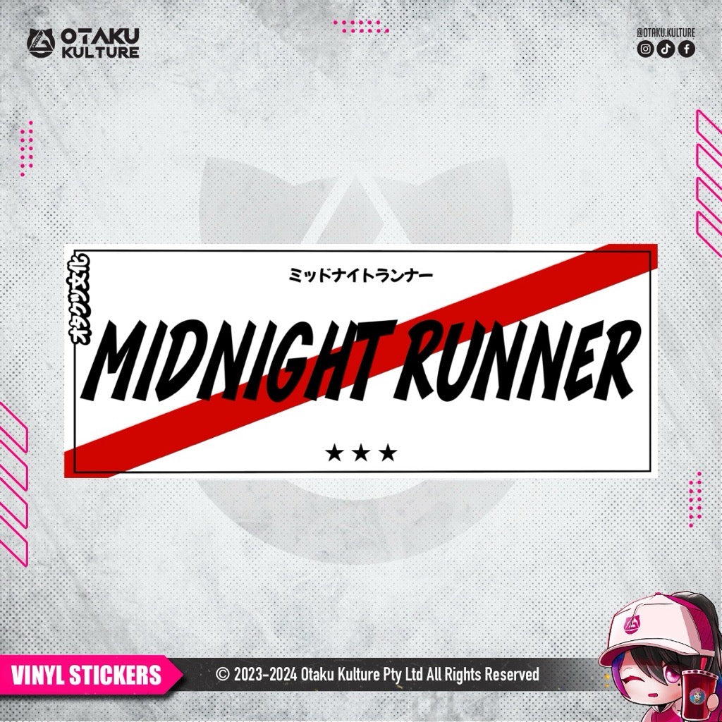 MIDNIGHT RUNNER SLAP VINYL STICKER