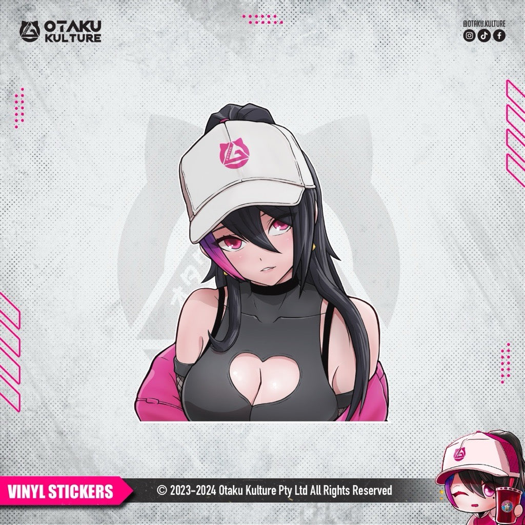 OC MEGUMI HALF BODY PEEKER VINYL STICKER