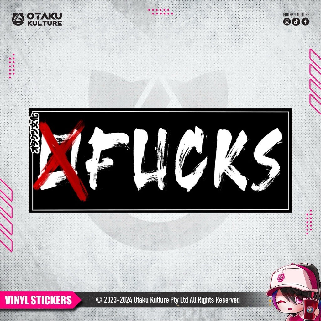 ZERO FU#KS SLAP VINYL STICKER