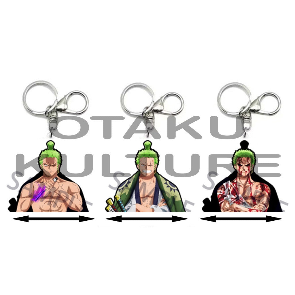 ZORO NOTHING HAPPENED 3D MOTION KEYCHAIN